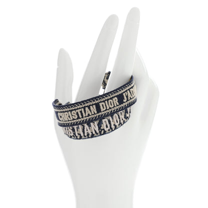 Christian Dior Woven Cotton J Adior Friendship Bracelet Set Navy 2 of 4