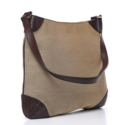 Gucci Canvas Signature Hobo Shoulder Bag Dark Brown 3 of 13