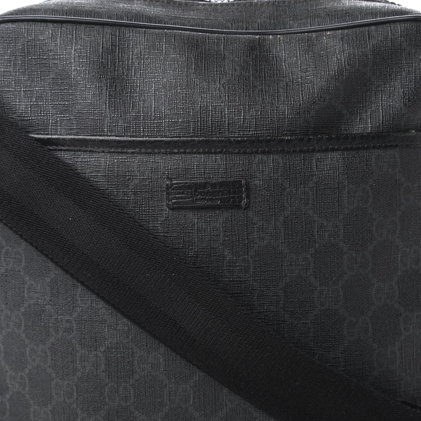 GG Supreme Monogram Messenger Bag Black Grey