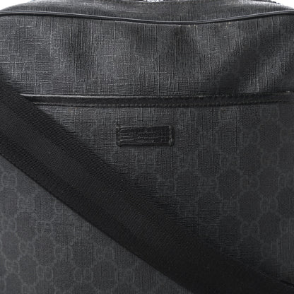 Gucci GG Supreme Monogram Messenger Bag Black Grey 10 of 11