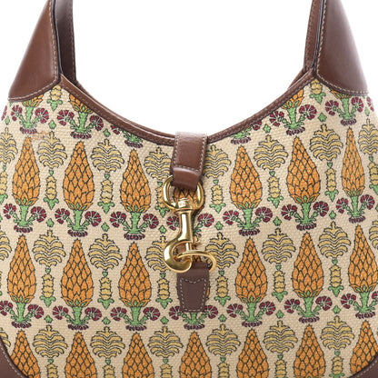 Gucci Canvas Pineapple Print Jackie O Bouvier Hobo Brown 8 of 10