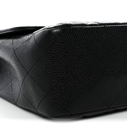 Chanel Caviar Quilted Jumbo Single Flap Black 9 of 12