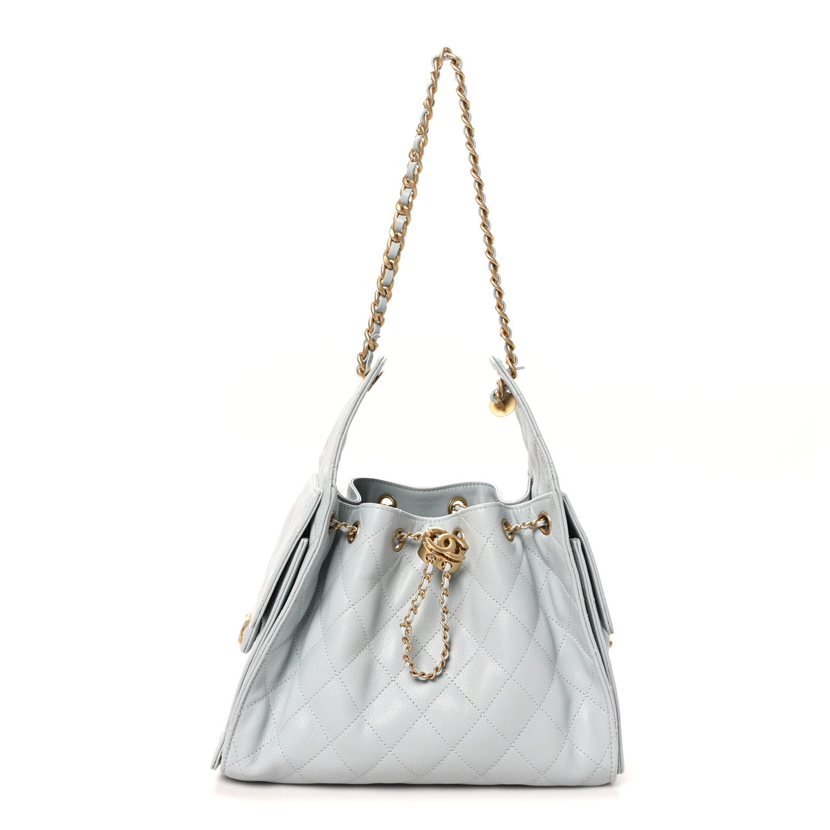 Chanel Caviar Quilted Small Chanel 25 Handbag Light Blue 1 of 10