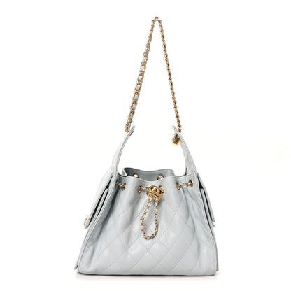 Chanel Caviar Quilted Small Chanel 25 Handbag Light Blue 1 of 10