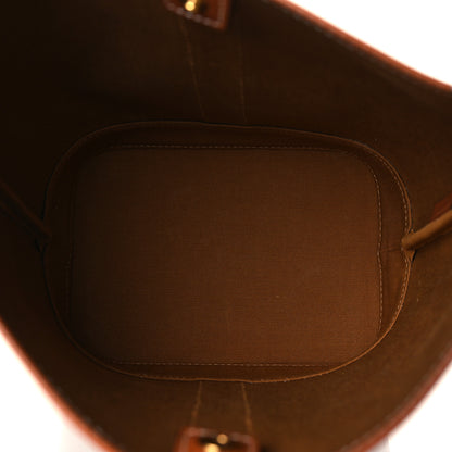 Celine Triomphe Canvas Calfskin Small Bucket Bag Tan 5 of 8