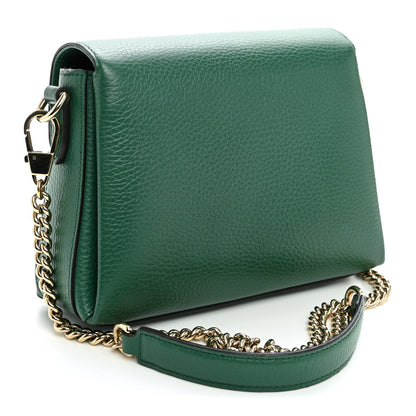 Gucci Dollar Calfskin Interlocking G Crossbody Bag Emerald 2 of 9