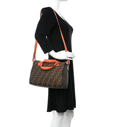 Fendi Zucca Vitello Elite Small Boston Tobacco Arancio 2 of 10