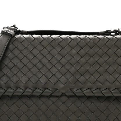 Bottega Veneta Nappa Intrecciato Medium Olimpia Bag Steel 9 of 11