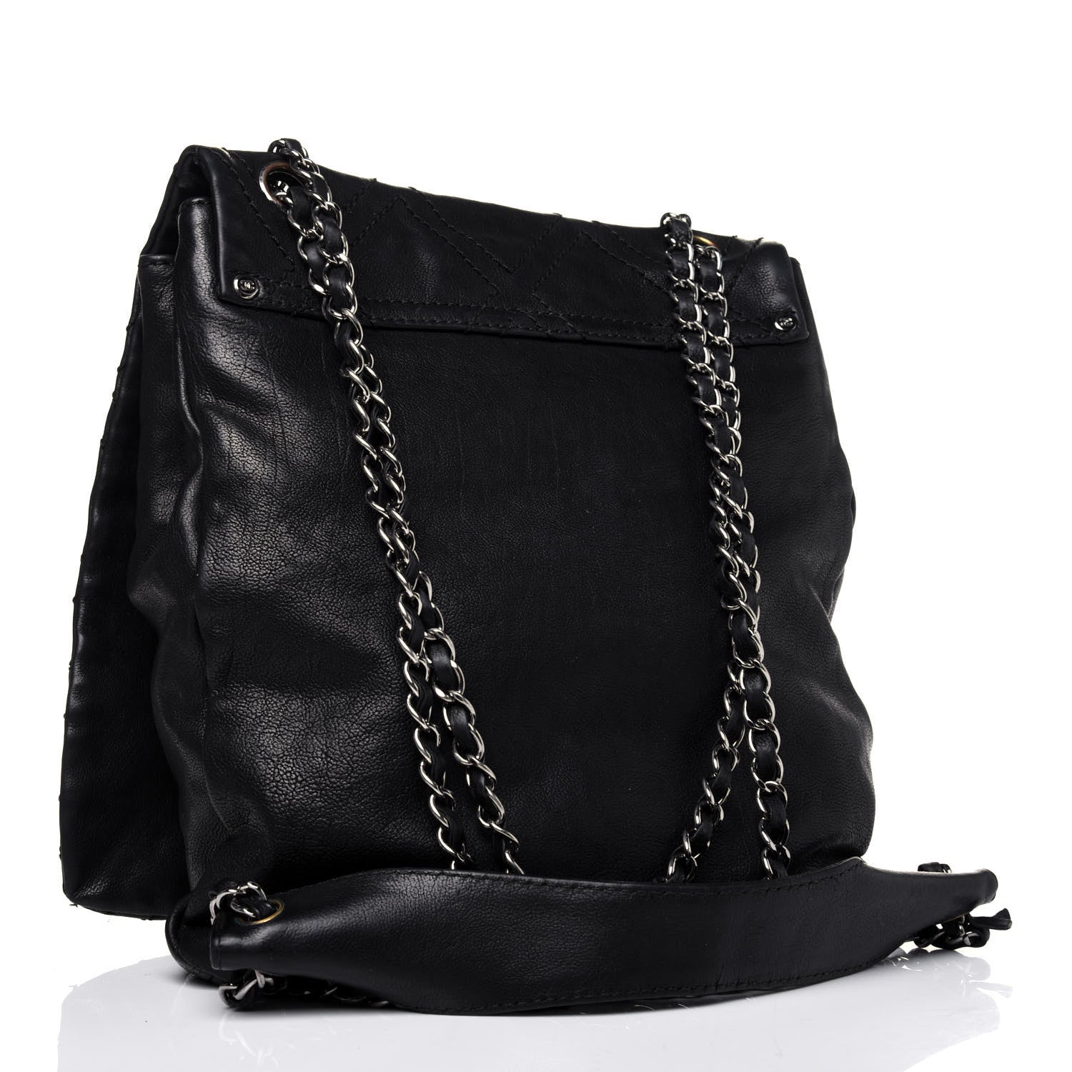 Chanel Calfskin Diamond Stitch Large Messenger Black 3 of 26