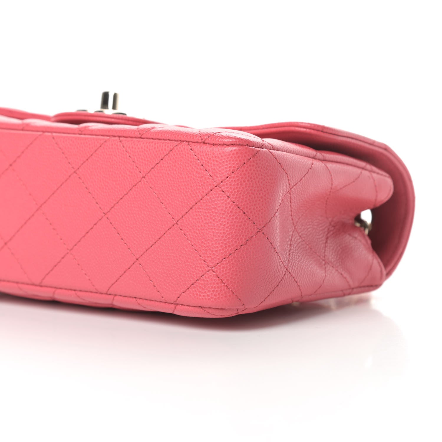 Chanel Caviar Quilted Mini Rectangular Flap Dark Pink 10 of 11