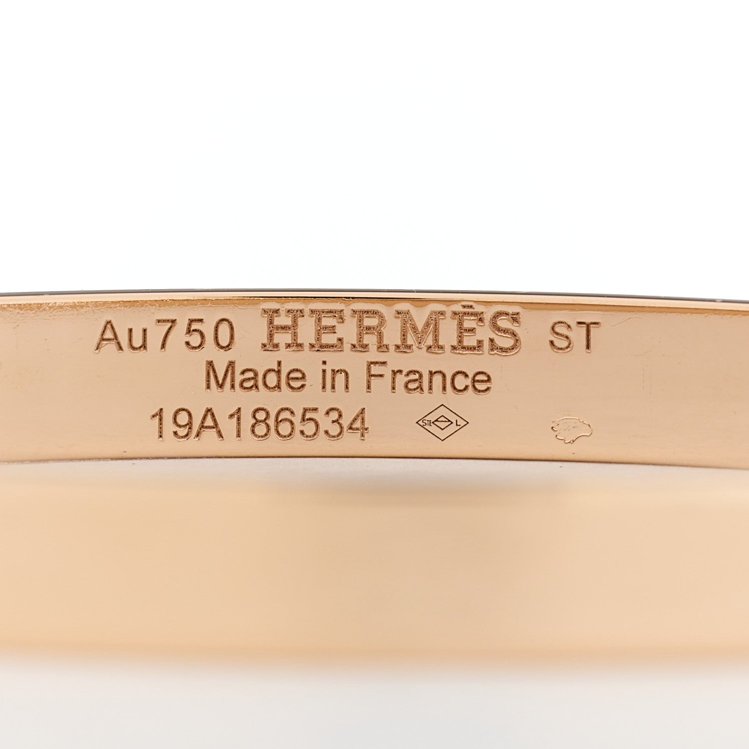 Hermes 18K Rose Gold Diamond PM H D'Ancre Bracelet ST 3 of 5
