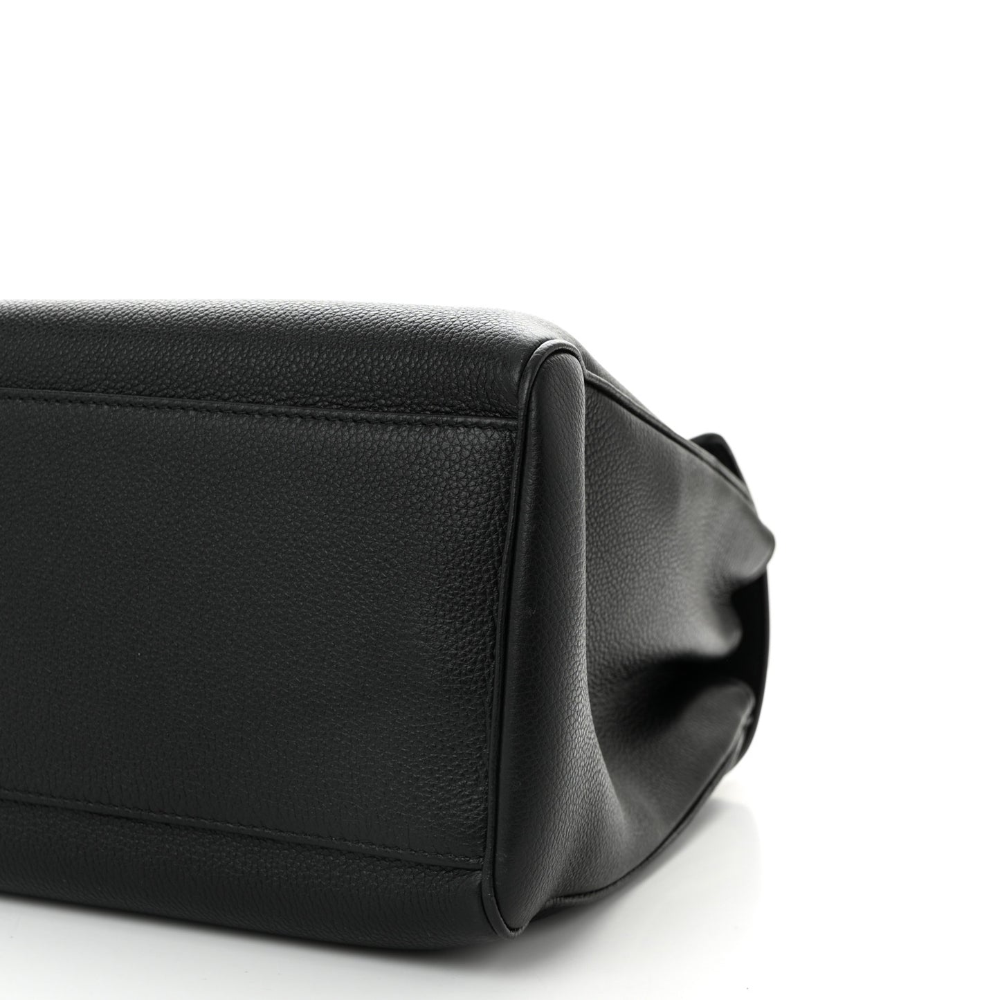 Supple Grained Calfskin Medium Soft 16 Bag Black