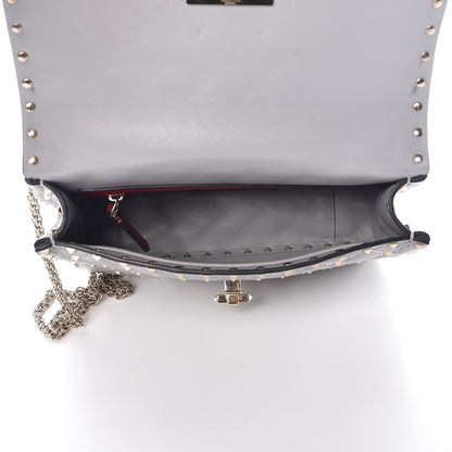 Valentino Garavani Nappa Medium Rockstud Spike Shoulder Bag Grey 5 of 14