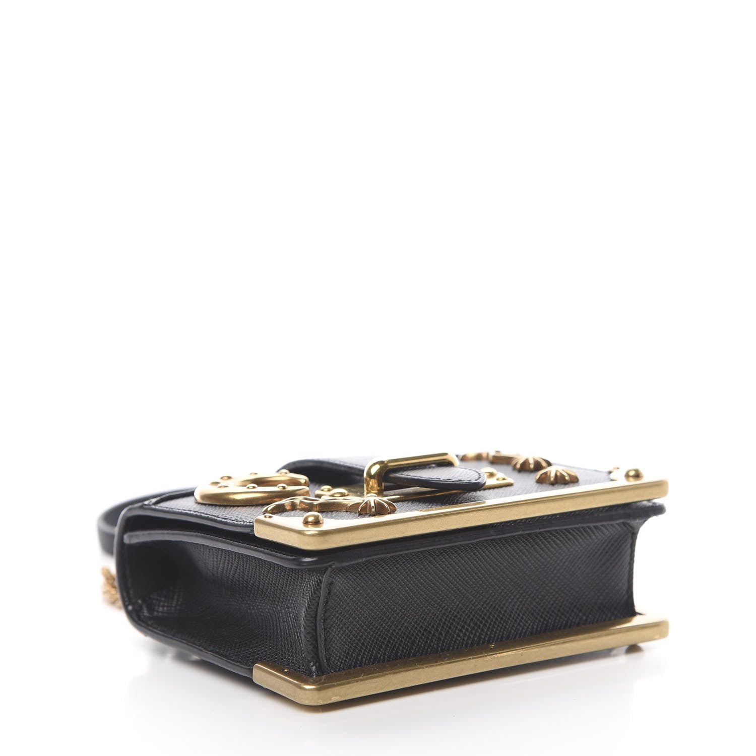 Prada Saffiano Astrology Mini Cahier Bag Black 4 of 11
