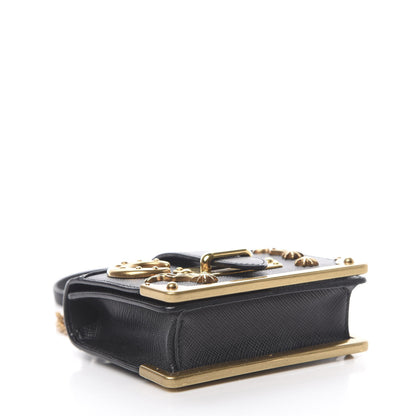 Prada Saffiano Astrology Mini Cahier Bag Black 4 of 11