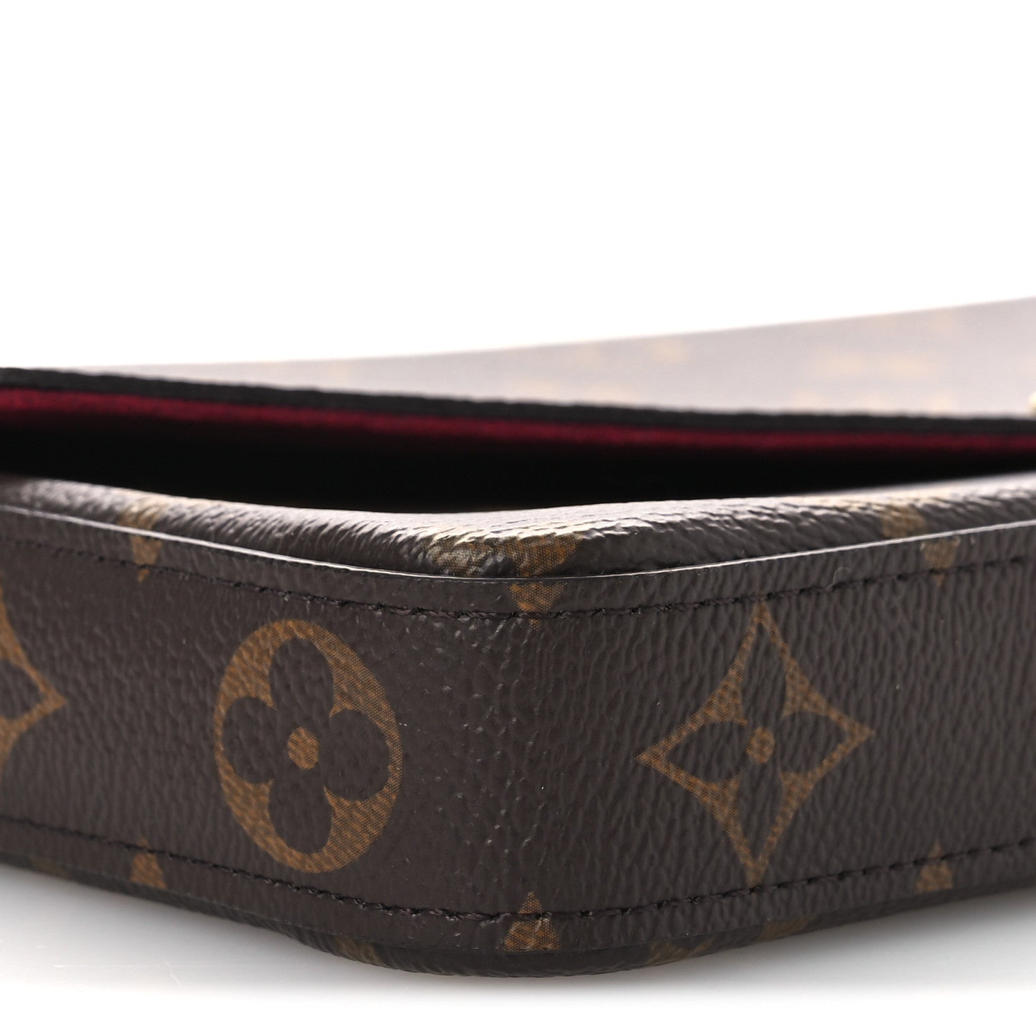 Louis Vuitton Monogram Pochette Felicie Chain Wallet Fuchsia 9 of 11