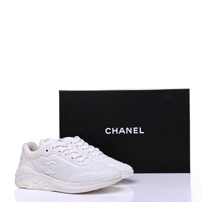 Chanel Sequin CC Sneakers 36 White 9 of 9