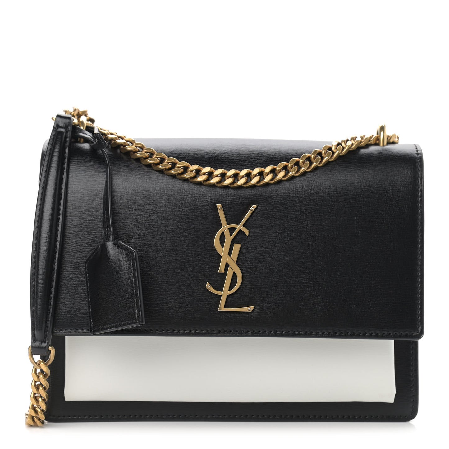 Calfskin Bi-Color Medium Monogram Sunset Black Pearl White