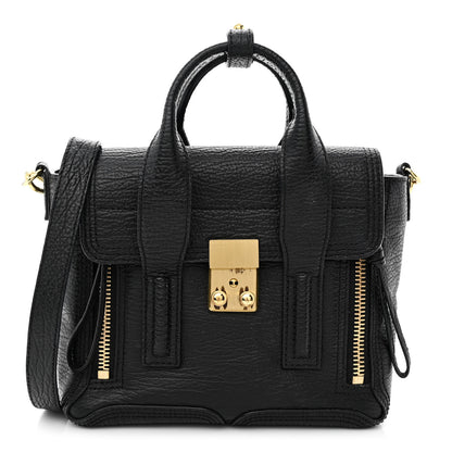 3.1 Phillip Lim Textured Calfskin Mini Pashli Satchel Black 1 of 16