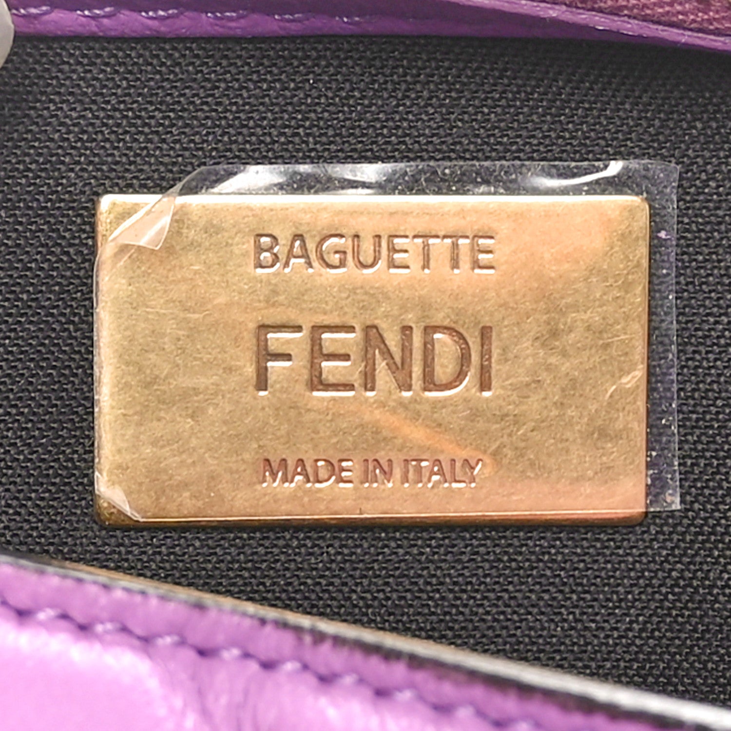 Fendi Nappa FF 1974 Embossed Baguette Agapanto 6 of 10
