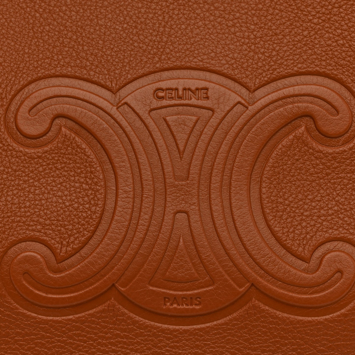 Supple Calfskin Medium Triomphe Heloise Shoulder Bag Tan