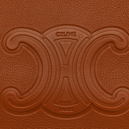 Celine Supple Calfskin Medium Triomphe Heloise Shoulder Bag Tan 7 of 11