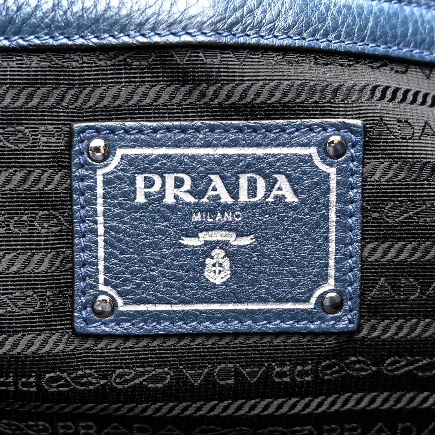 Prada Vitello Daino Shopping Tote Baltico 6 of 14