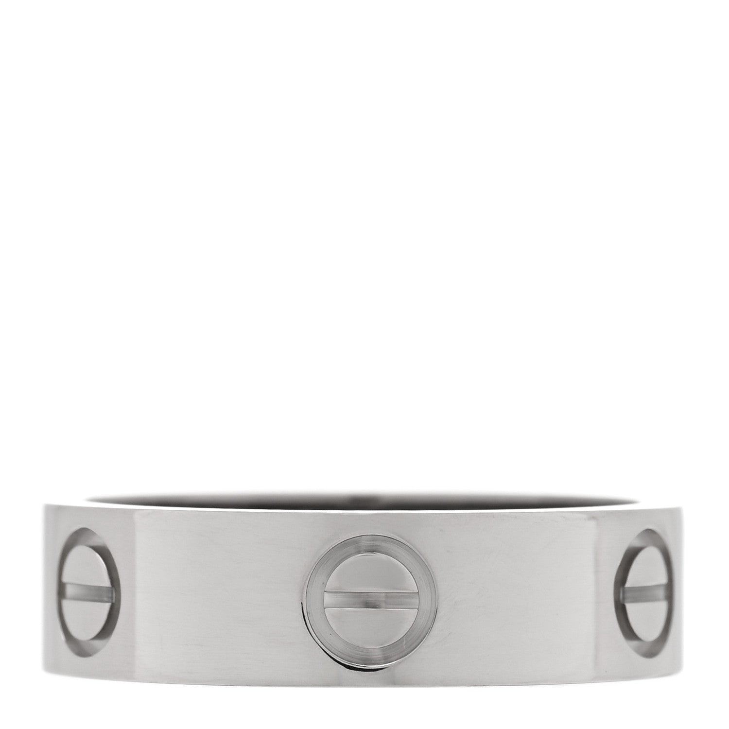 Cartier 18K White Gold 5.5mm LOVE Ring 56 7.75 1 of 6