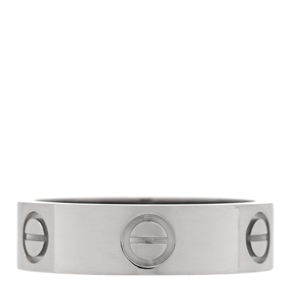 Cartier 18K White Gold 5.5mm LOVE Ring 56 7.75 1 of 6