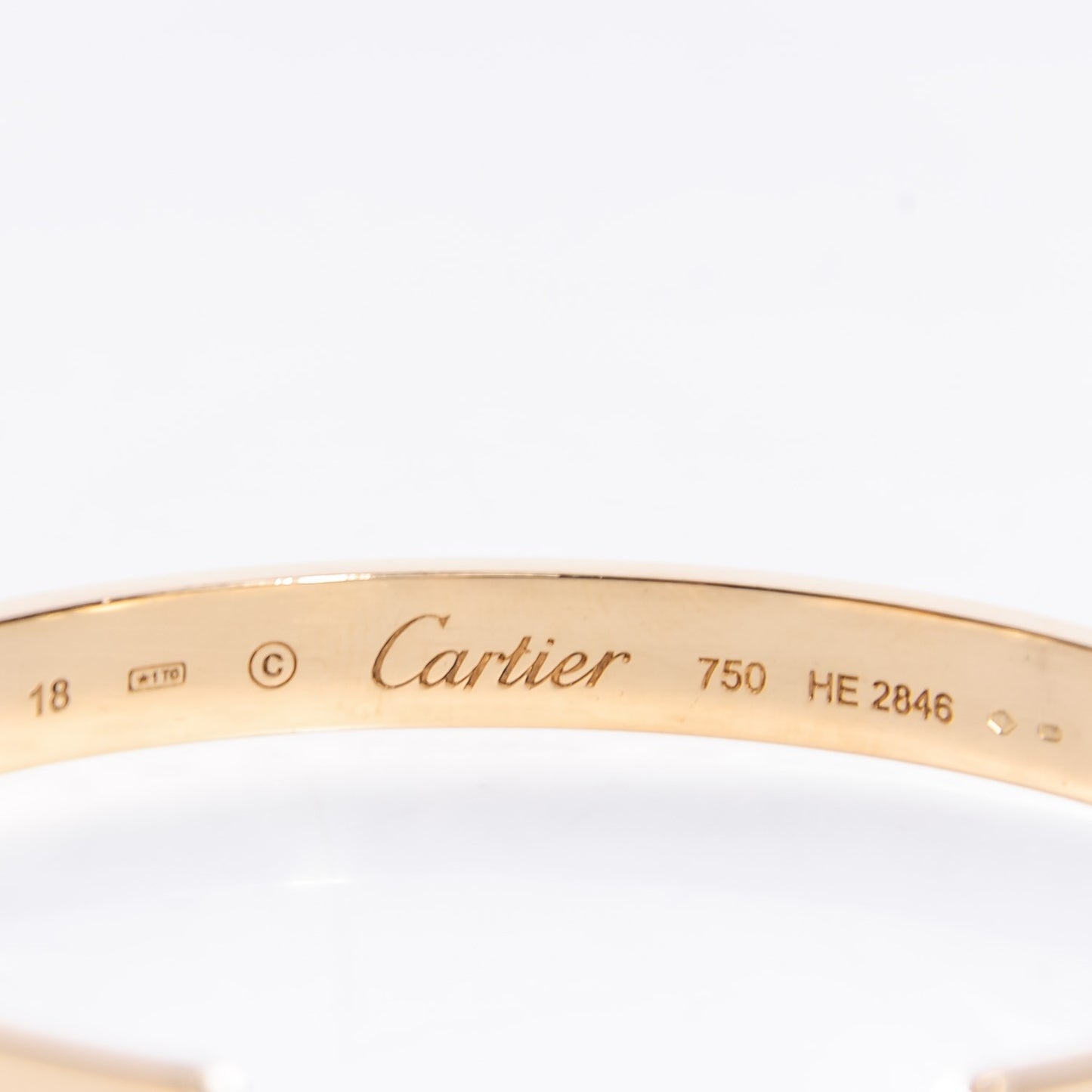 18K Pink Gold LOVE Cuff Bracelet 18