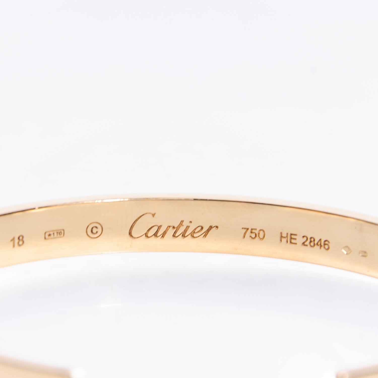 Cartier 18K Pink Gold LOVE Cuff Bracelet 18 4 of 5