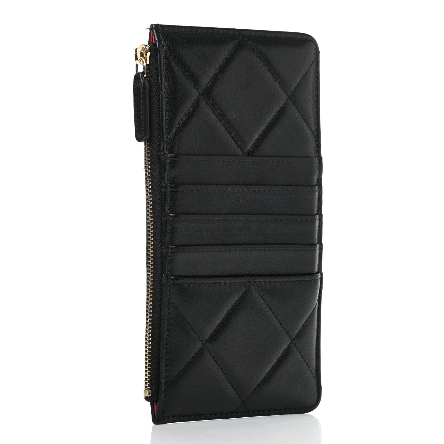 Chanel Goatskin Quilted Chanel 19 Phone and Card Holder Black 3 of 8