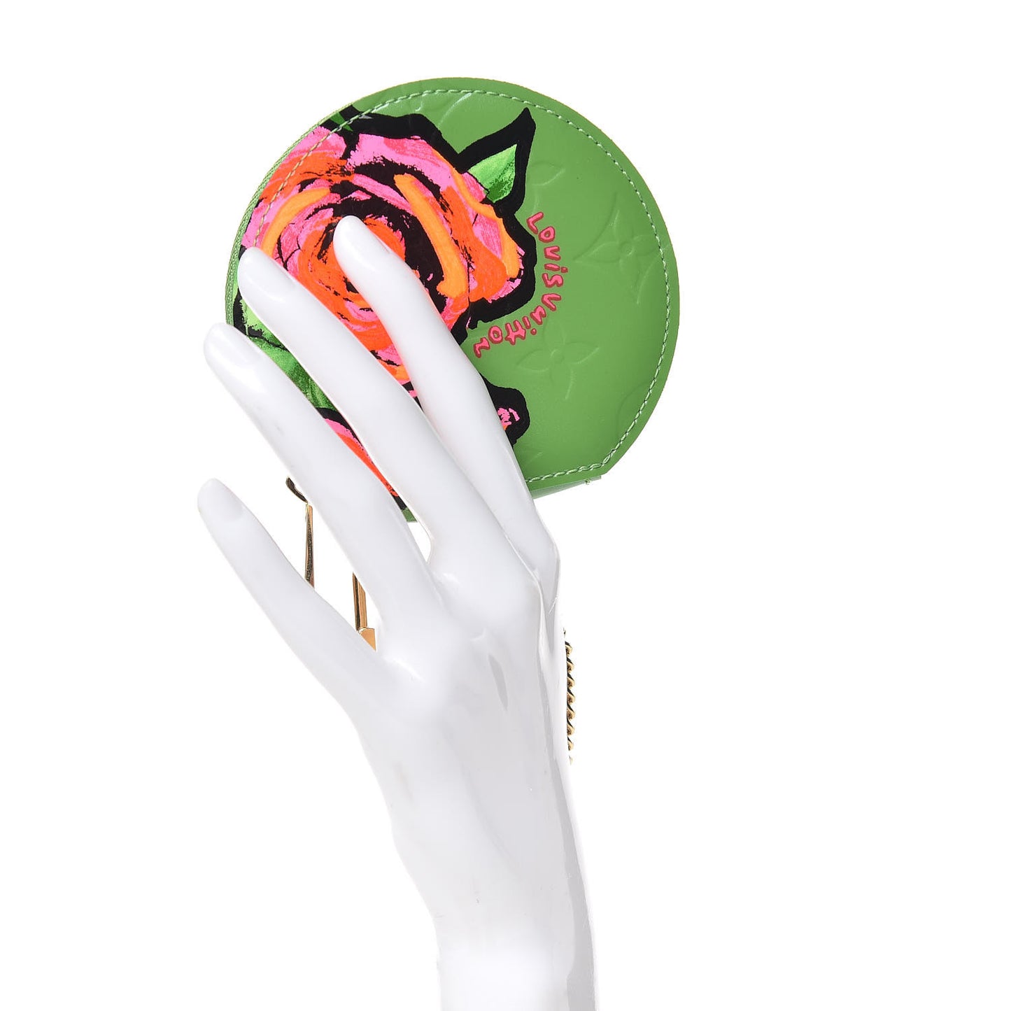Vernis Roses Chapeau Coin Purse Vert Tonic