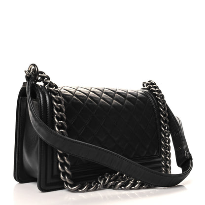 Chanel Lambskin Quilted Medium Boy Flap Black 3 of 10