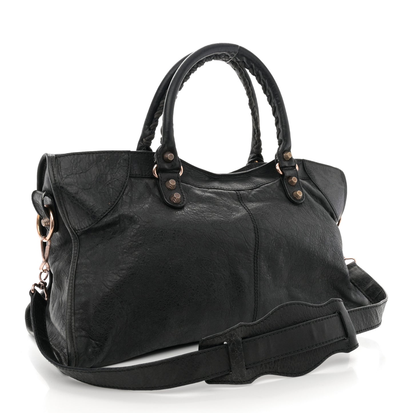 Agneau Giant 12 Rose Gold Hardware Part Time Black