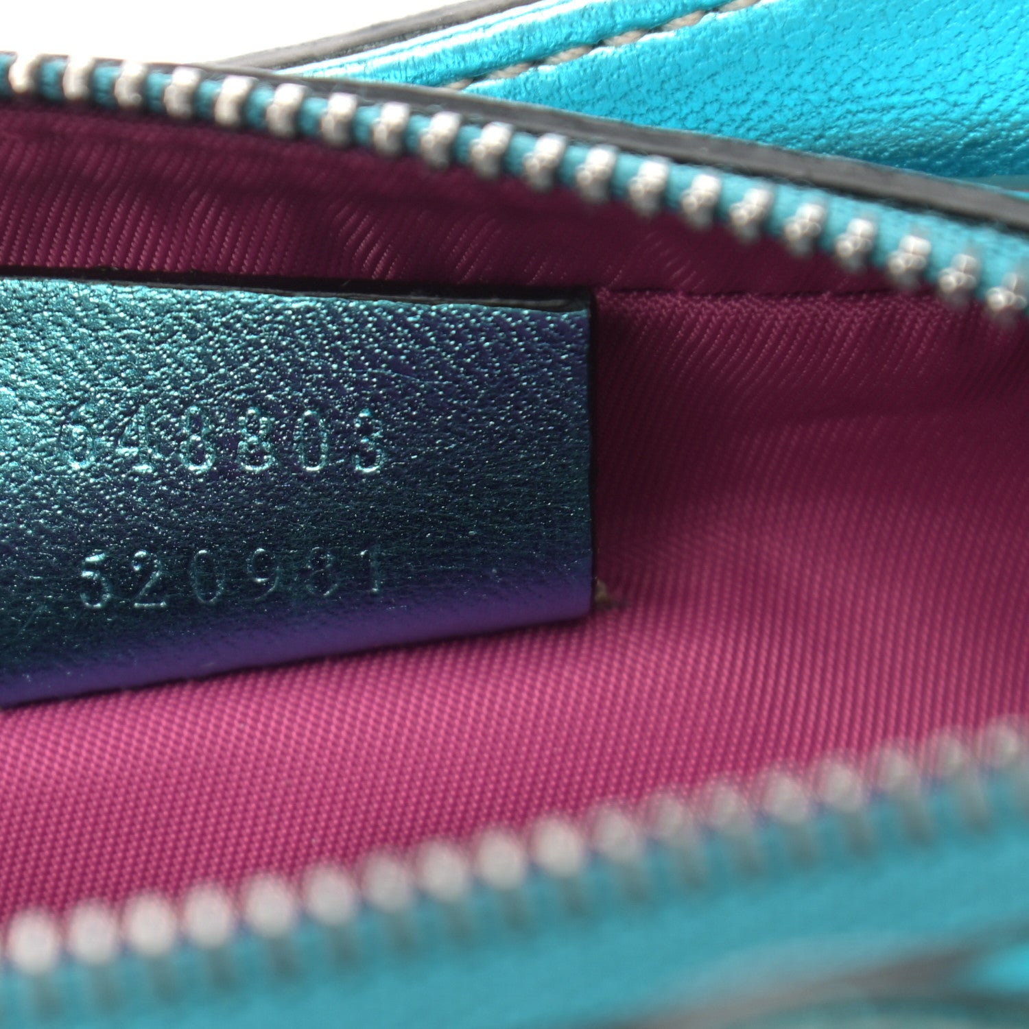 Gucci Metallic Calfskin Childrens Butterfly Bag Blue 7 of 11