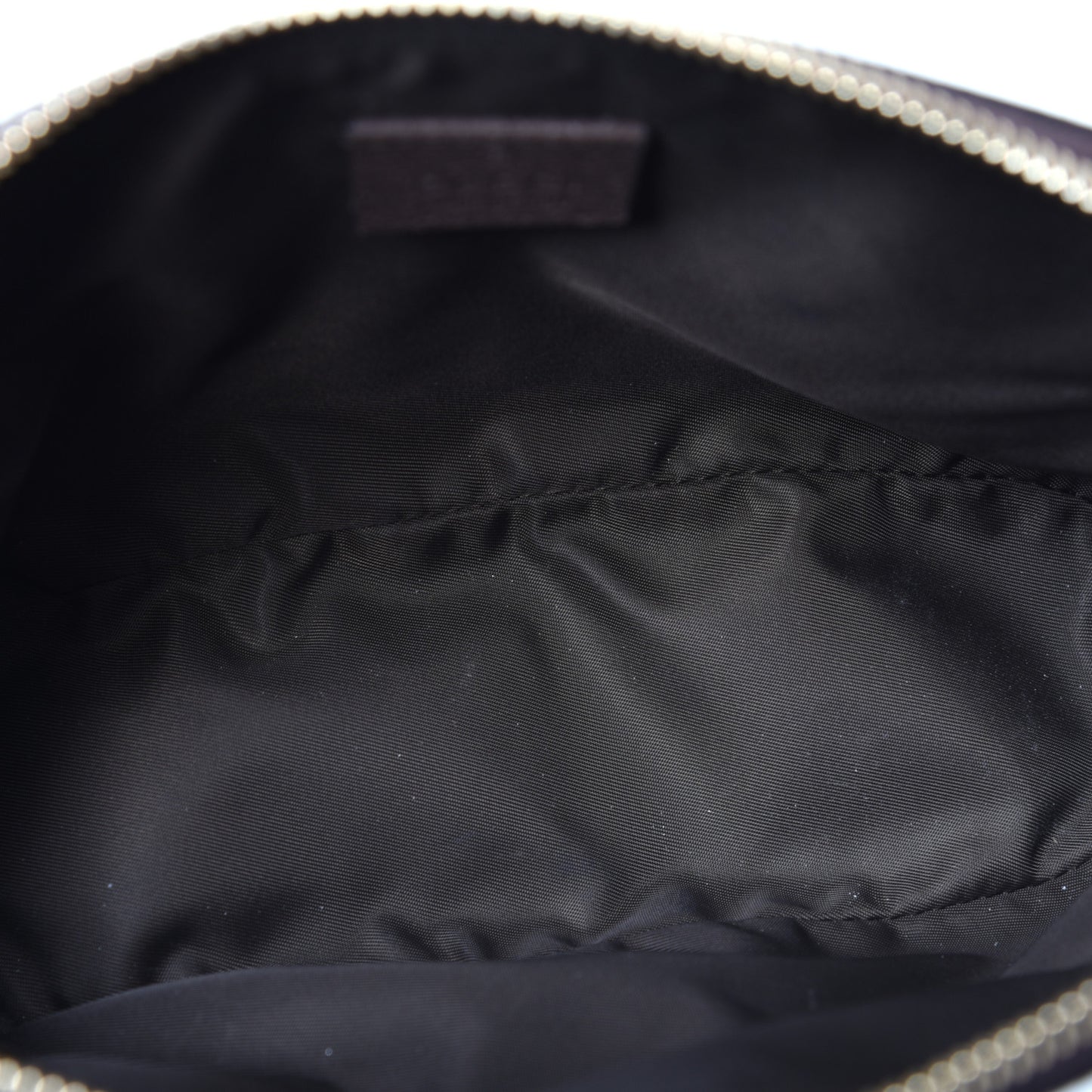 GG Supreme Monogram Textured Calfskin Web Large Ophidia Cosmetic Case Beige Ebony New Acero