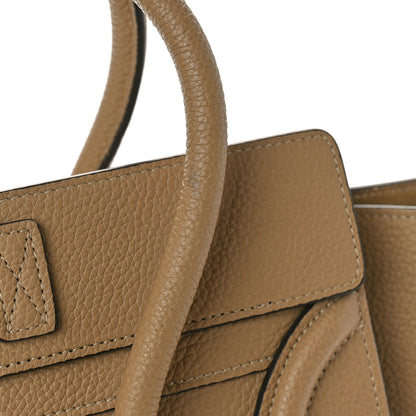 Celine Drummed Calfskin Micro Luggage Dune 11 of 11