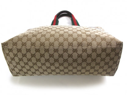 Gucci Monogram Web Large Diaper Tote Brown 4 of 11