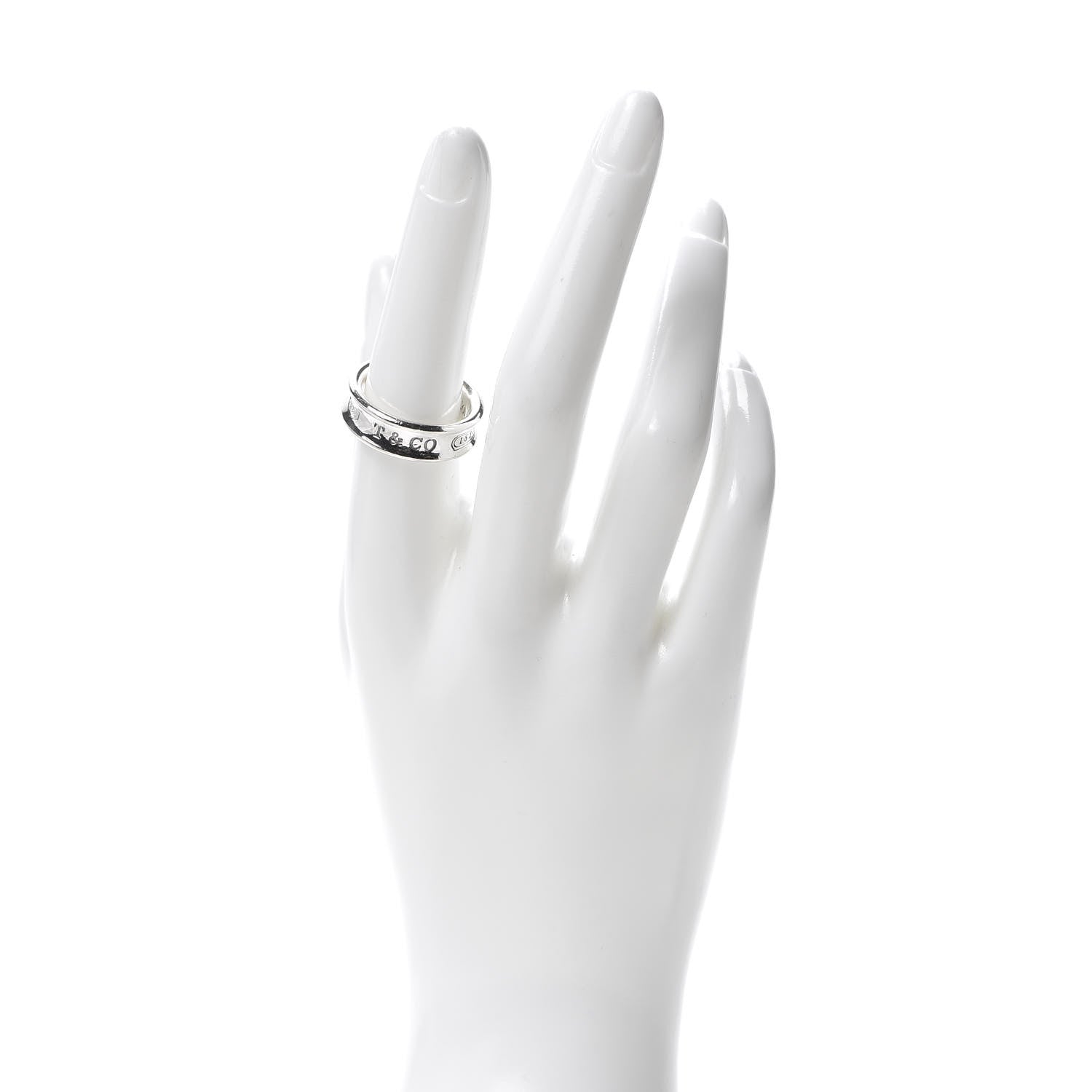 Tiffany Sterling Silver 1837 Band Ring 56 7.5 2 of 5