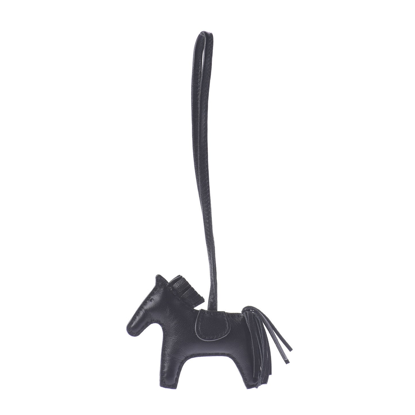 Milo Lambskin Grigri Rodeo Horse Bag Charm PM So Black