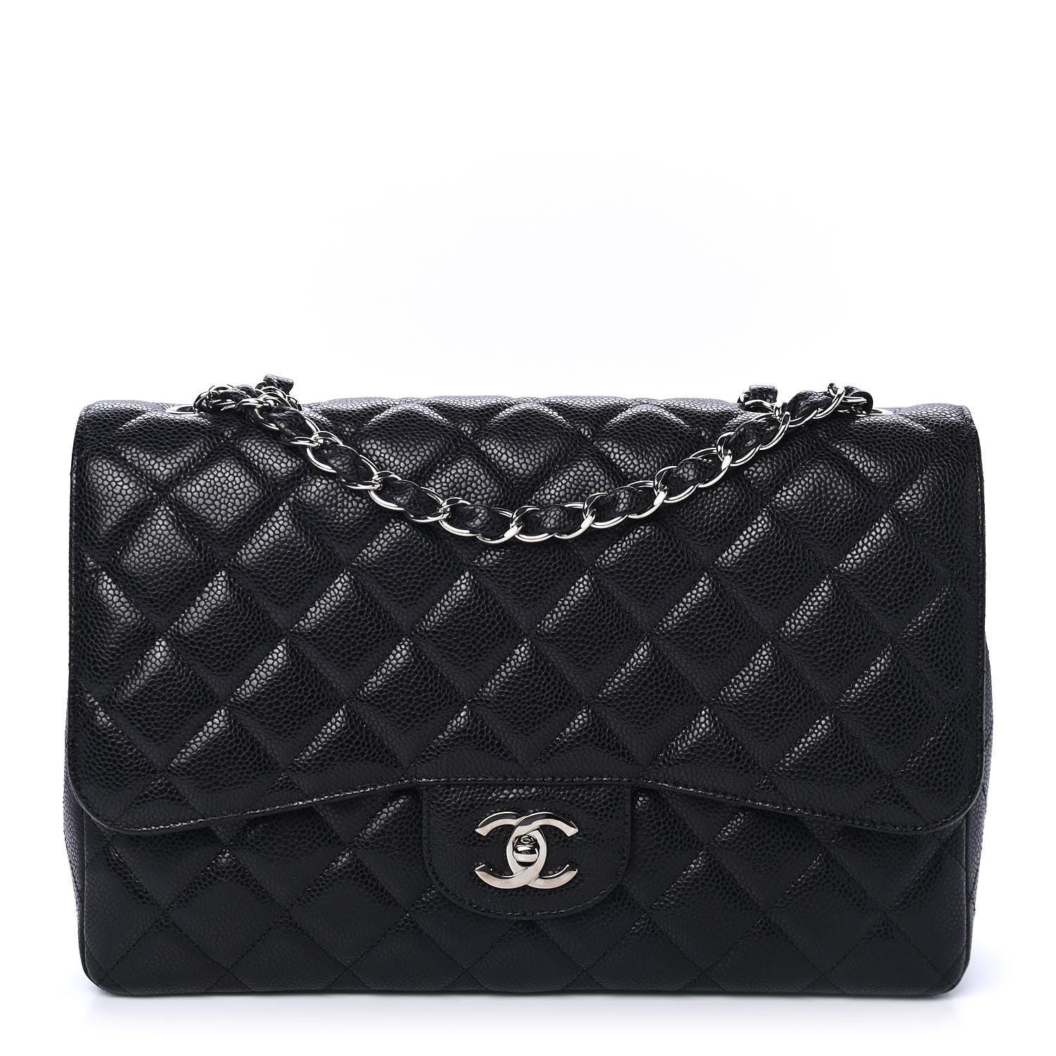 Chanel Caviar Quilted Jumbo Single Flap Black 1 of 4