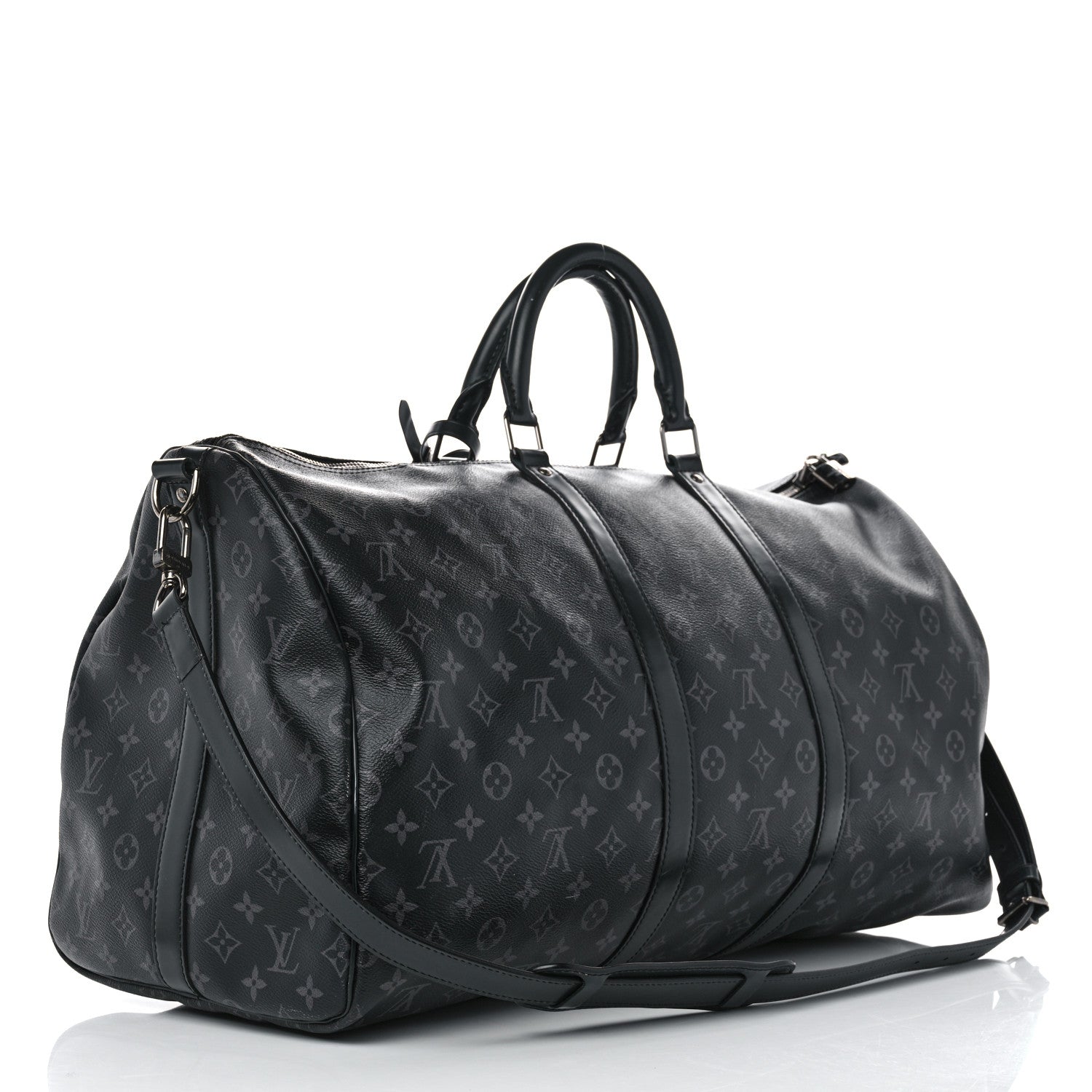 Louis Vuitton Monogram Eclipse Keepall Bandouliere 55 2 of 12