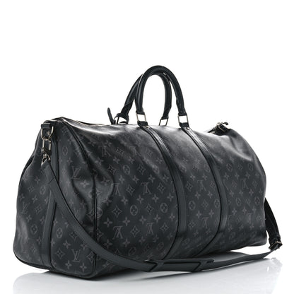 Louis Vuitton Monogram Eclipse Keepall Bandouliere 55 2 of 12