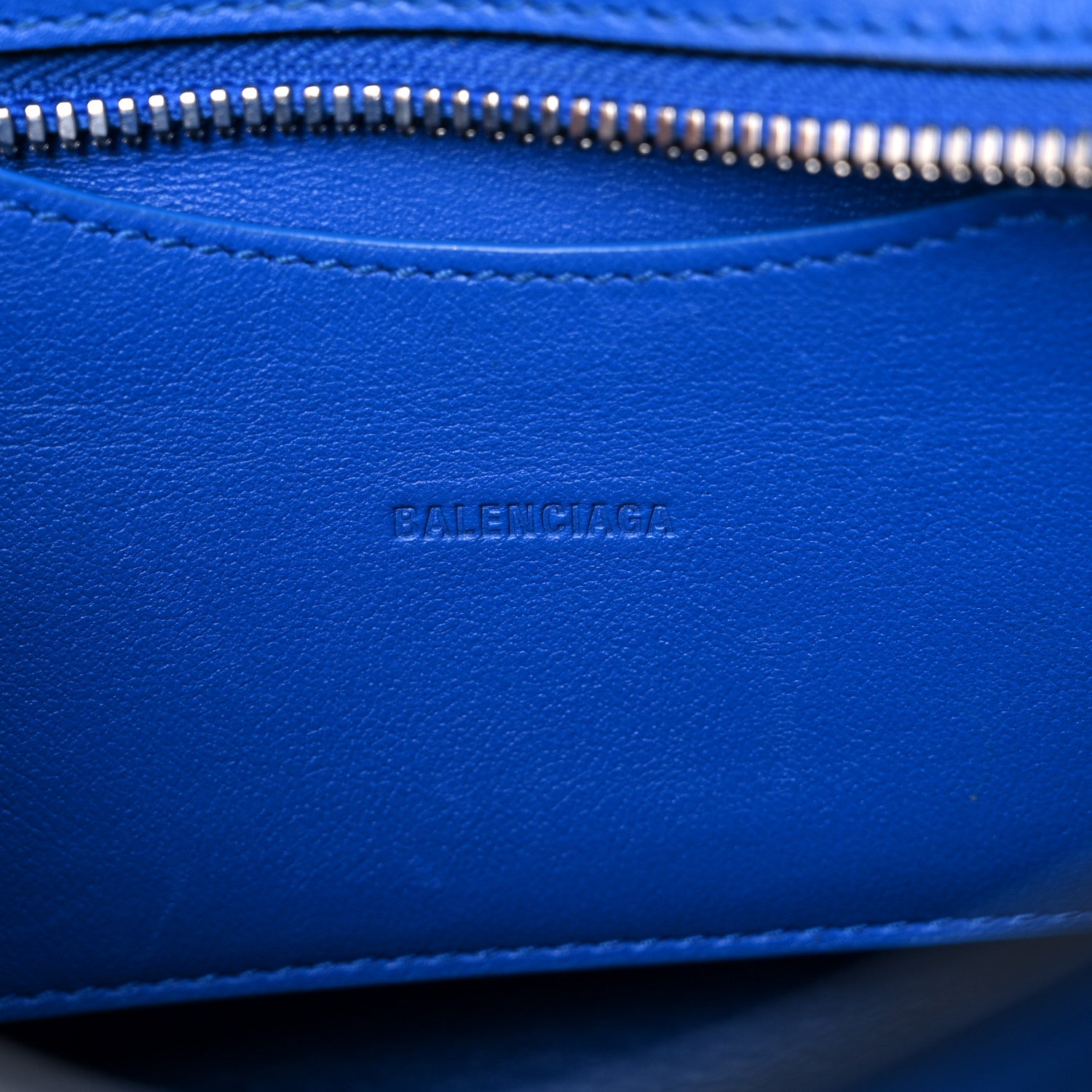 Balenciaga Smooth Calfskin Neo Classic Silver Hardware Mini City Bleu 6 of 13