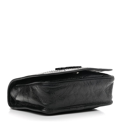 Saint Laurent Crinkled Calfskin Matelasse Monogram Niki Chain Wallet Black 4 of 12