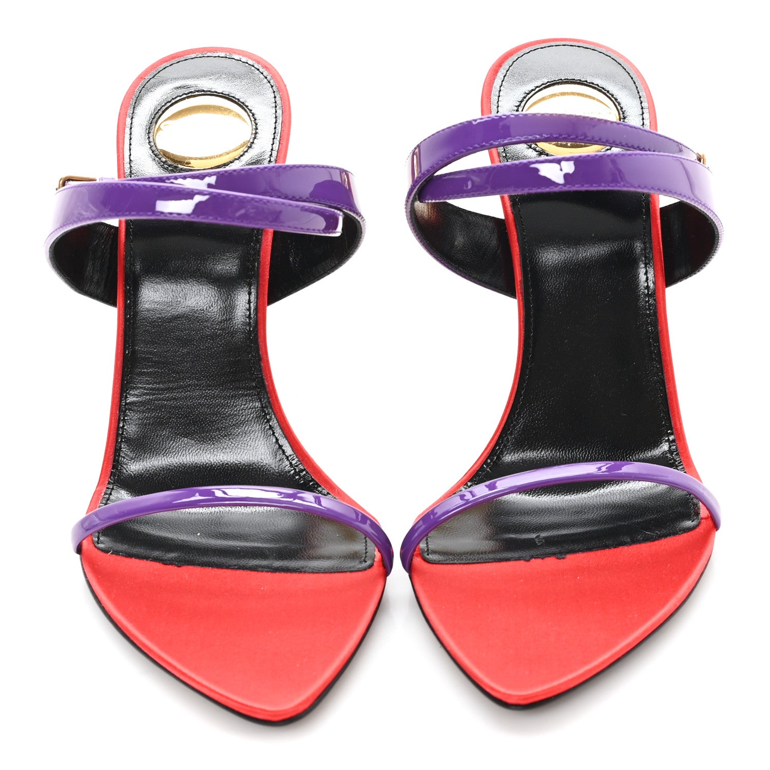 Saint Laurent Vernice Seta Soft Tallulah 110 Sandals 37.5 Acinus Violet 3 of 11