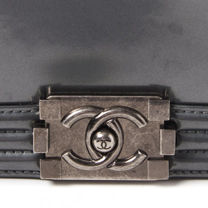 Chanel Glazed Calfskin Large Boy Flap Grey 9 of 13