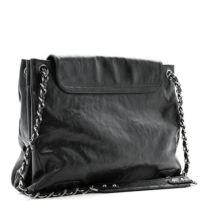 Chanel Glazed Caviar Pocket In The City Tote Black 3 of 16
