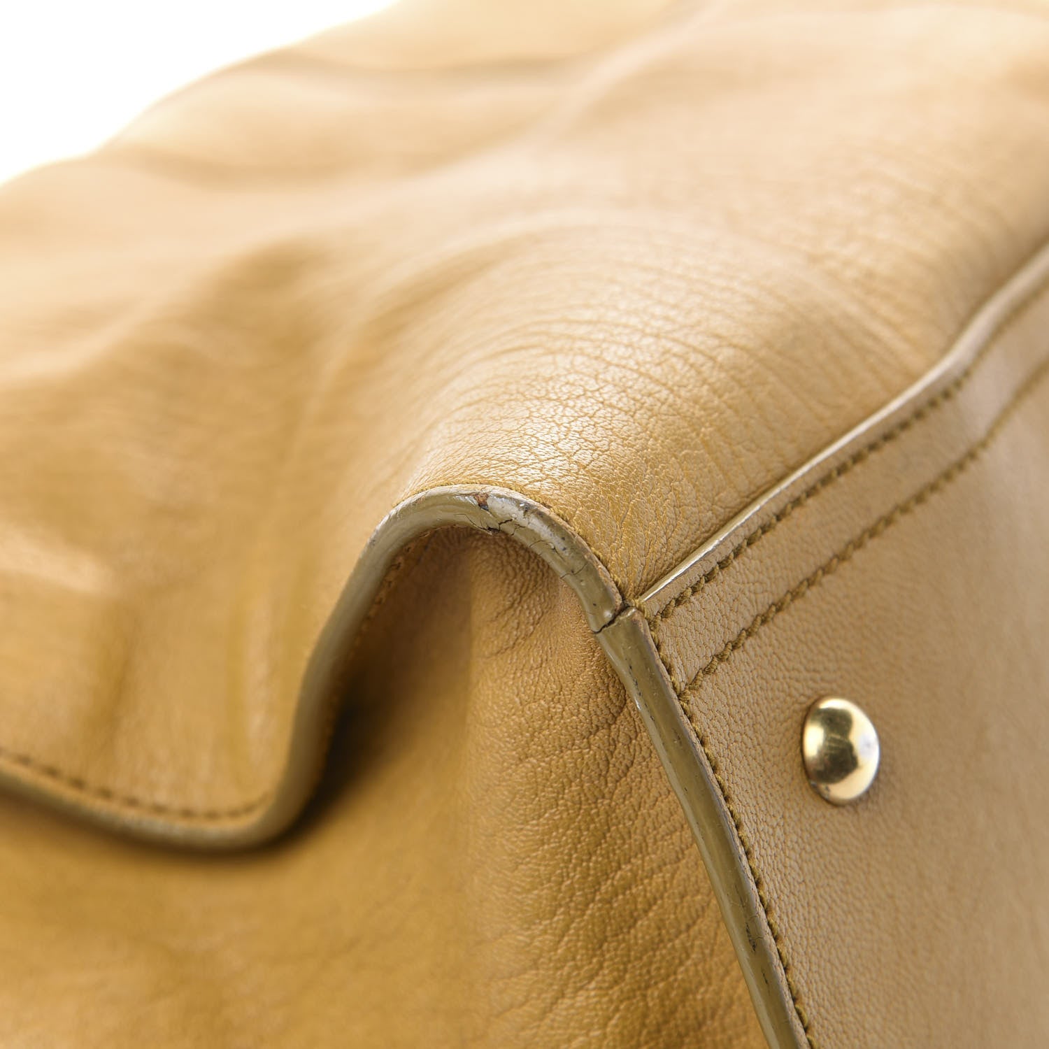 Saint Laurent Sheepskin Large Cabas ChYc Mustard 14 of 16